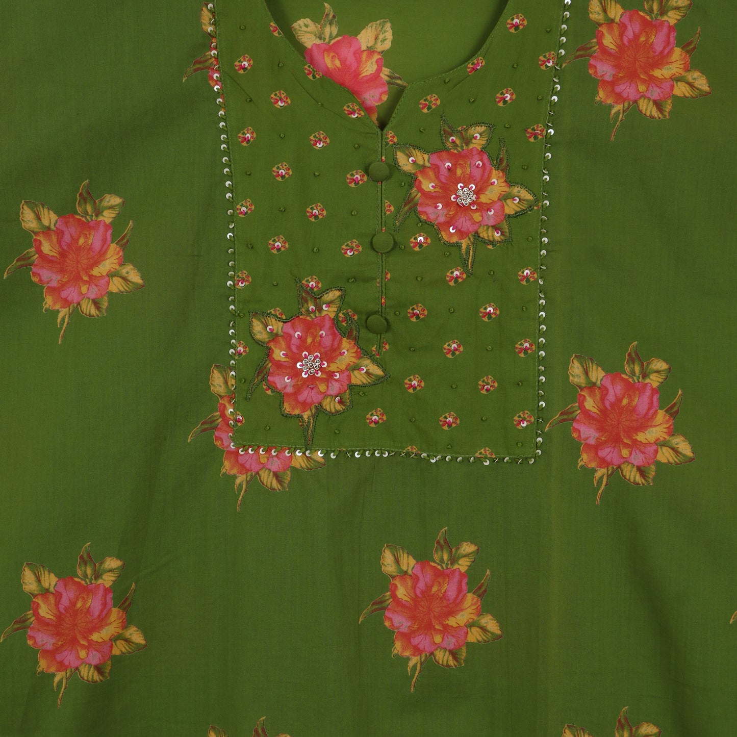 Semi Stitched Cotton Suit