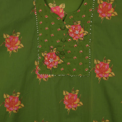 Semi Stitched Cotton Suit