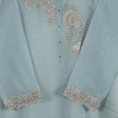 Semi Stitched Chanderi Suit