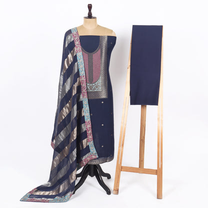 Unstitched Dola Silk Suit