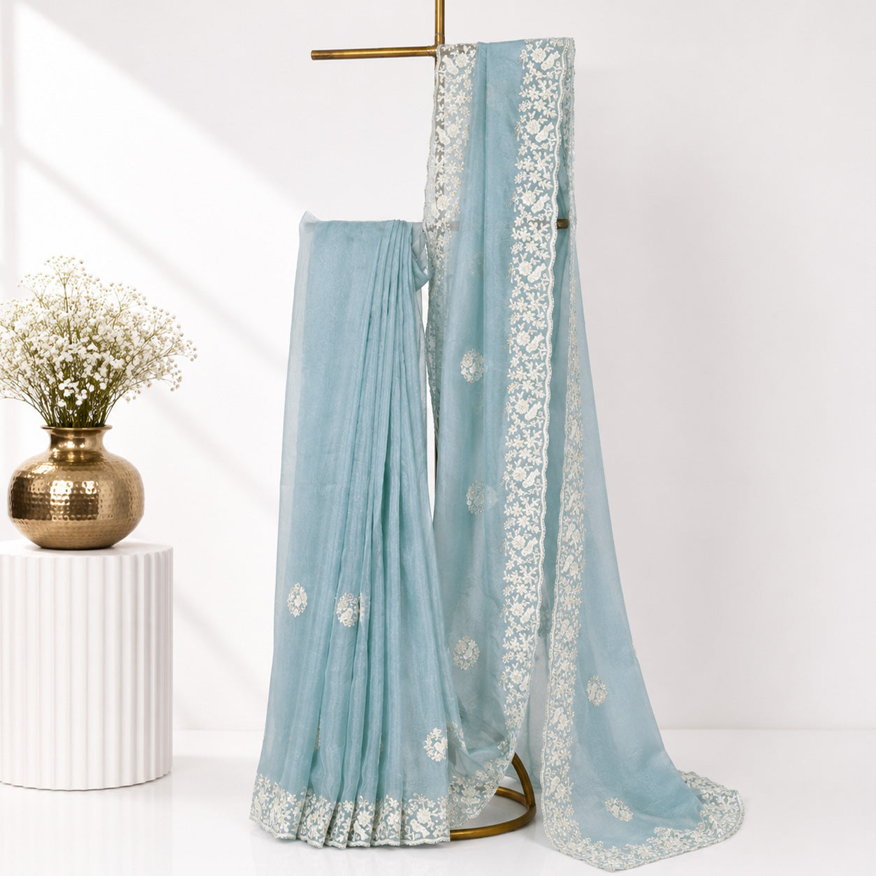 Sky Blue Saree