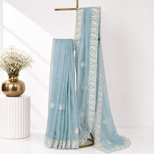 Sky Blue Saree