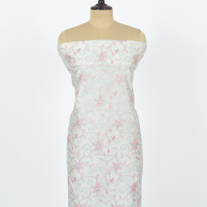 Unstitched Chanderi Suit Set