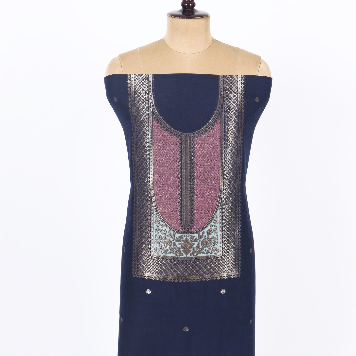 Unstitched Dola Silk Suit