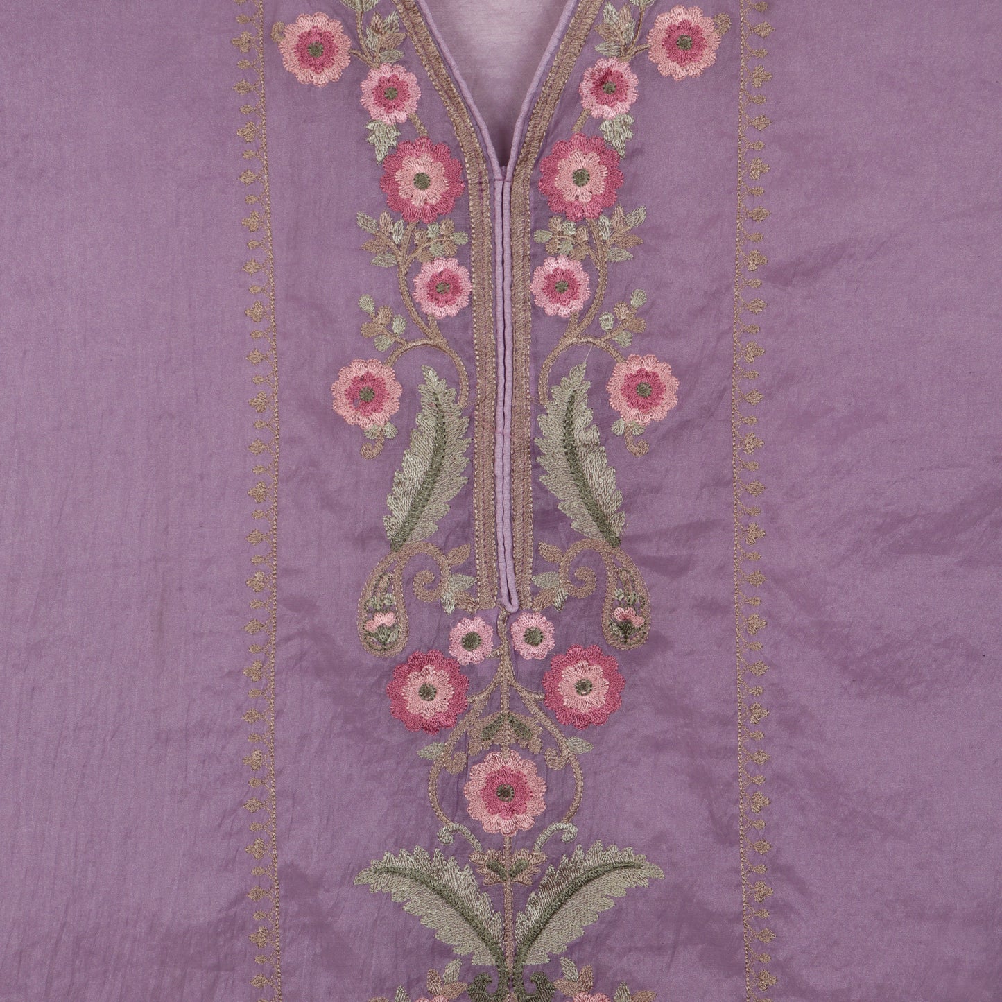 Semi Stitched Chanderi Suit