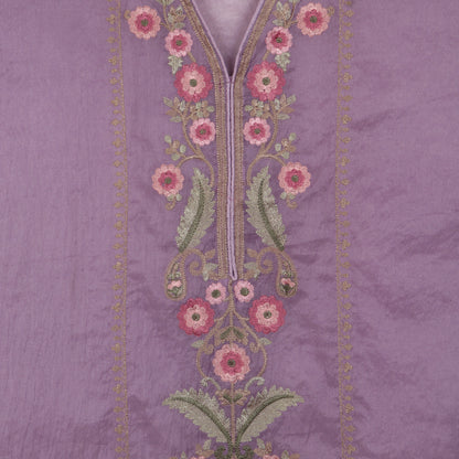 Semi Stitched Chanderi Suit