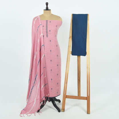 Unstitched Chanderi Suit Set