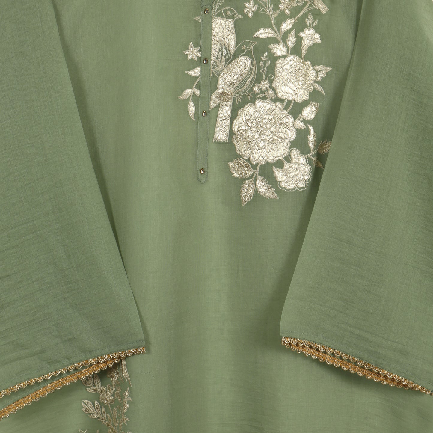 Semi Stitched Chanderi Suit