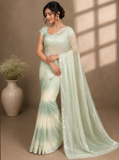 Elegant Pista Green Saree