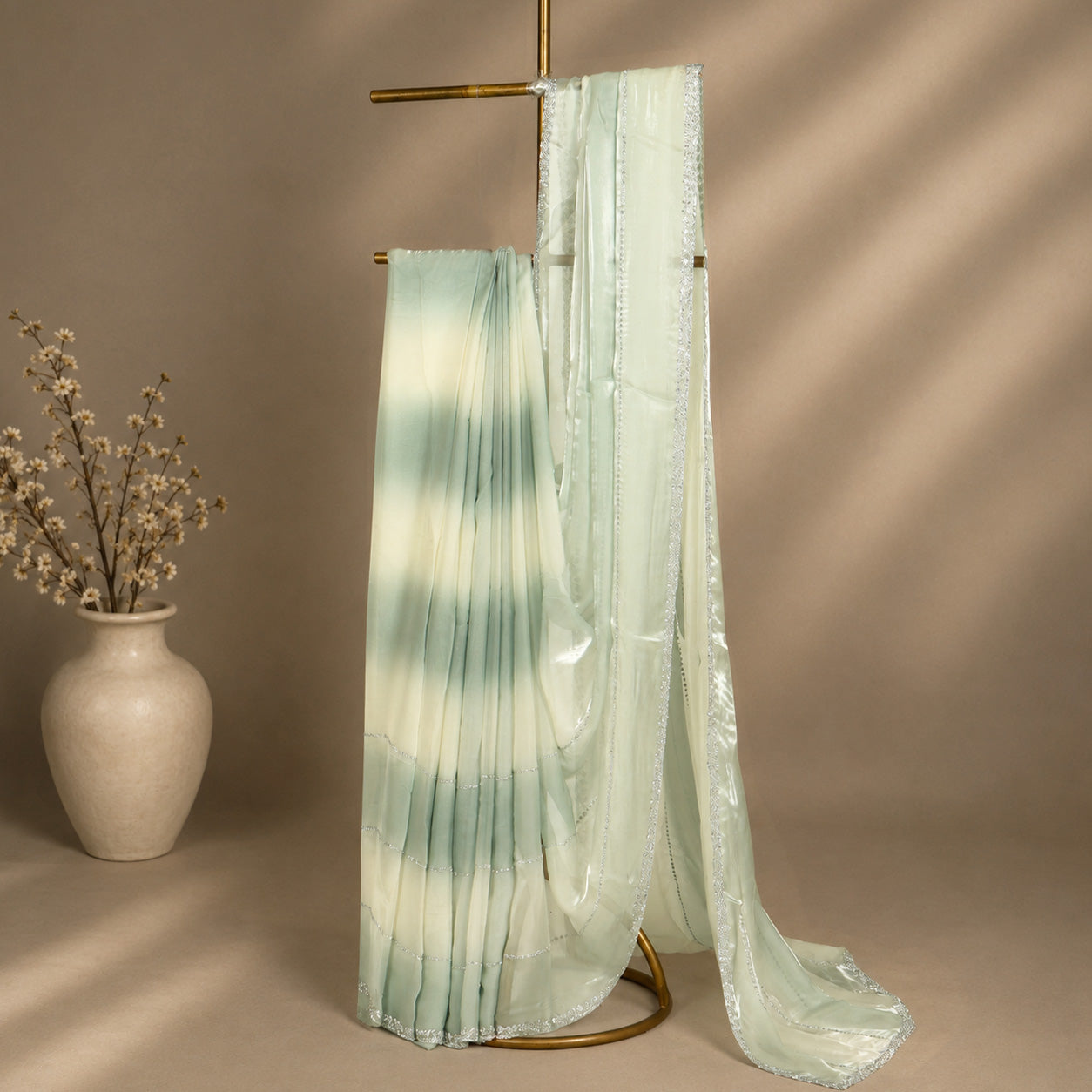 Elegant Pista Green Saree