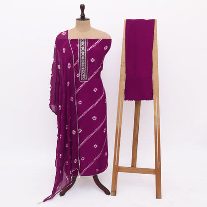 Unstitched Crape Suit Set