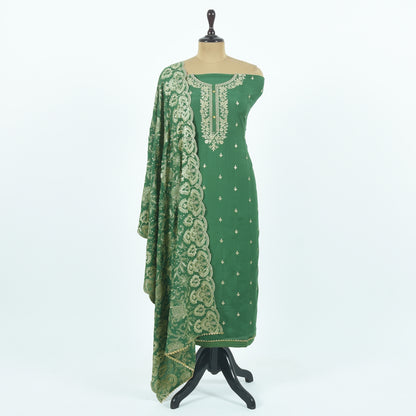 Unstitched Chanderi Suit Set