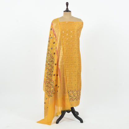 Unstitched Chanderi Suit Set