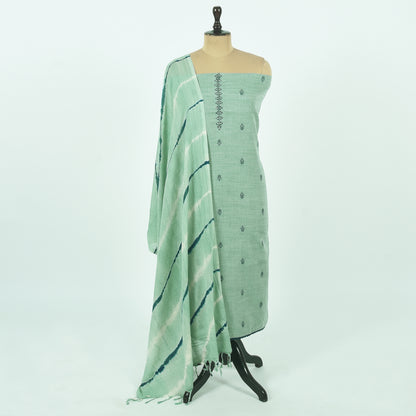 Unstitched Chanderi Suit Set