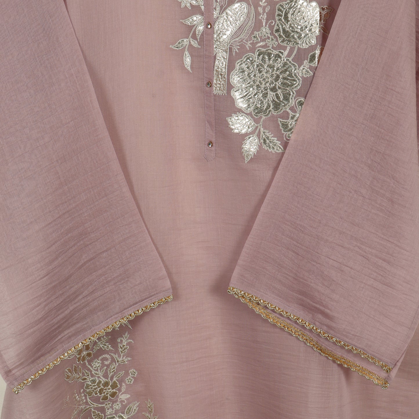 Semi Stitched Chanderi Suit