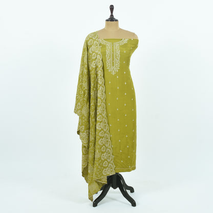 Unstitched Chanderi Suit Set