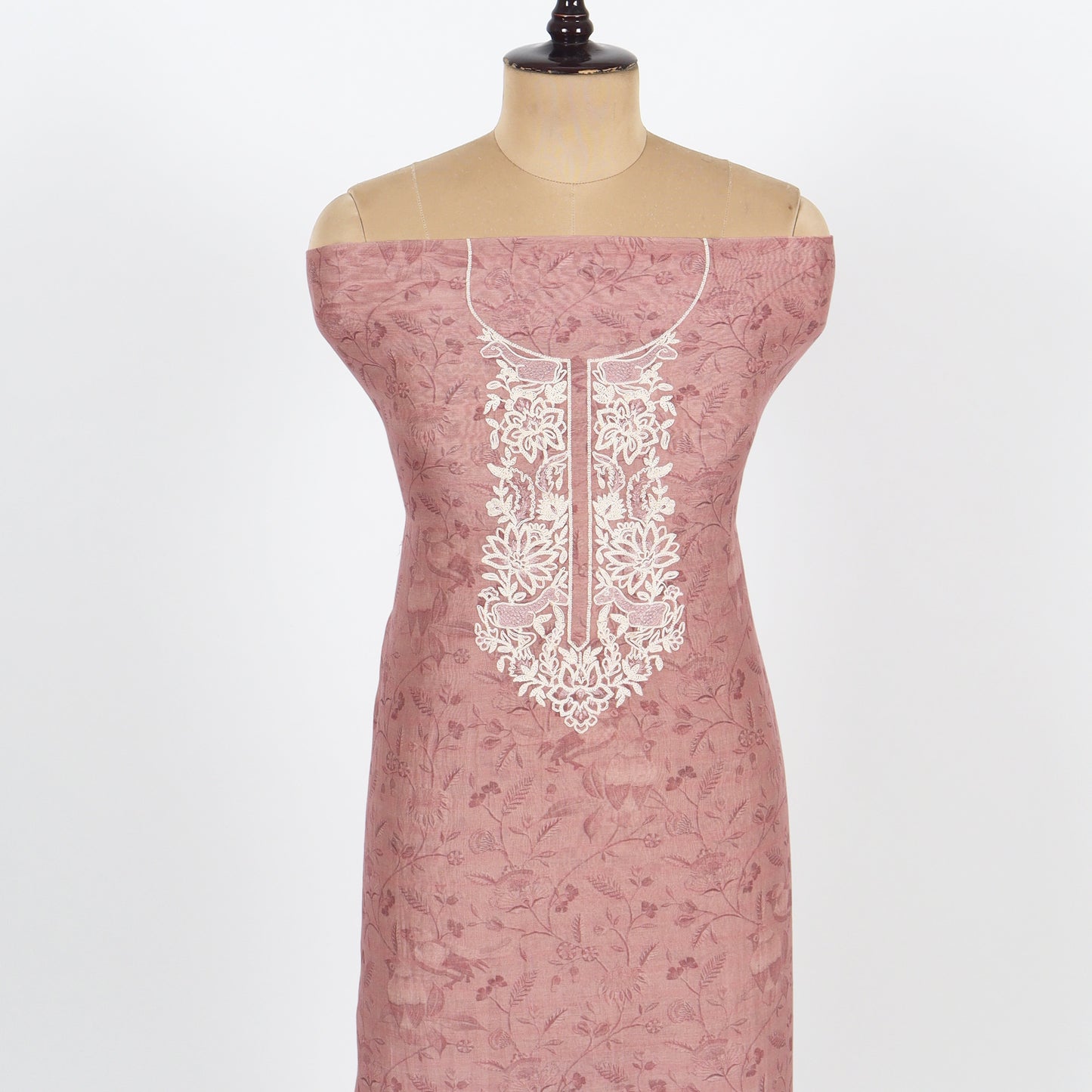 Unstitched Chanderi Suit Set