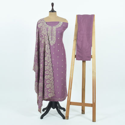 Unstitched Chanderi Suit Set