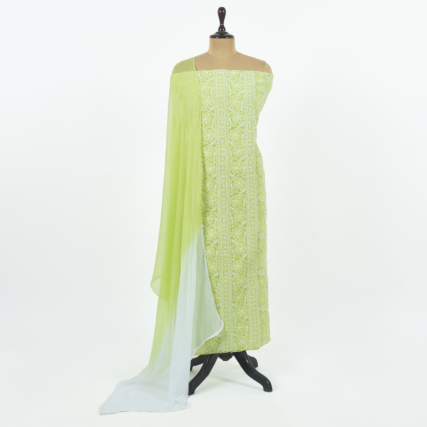 Unstitched Chanderi Suit Set