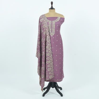 Unstitched Chanderi Suit Set