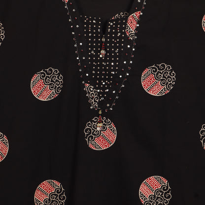 Semi Stitched Cotton Suit