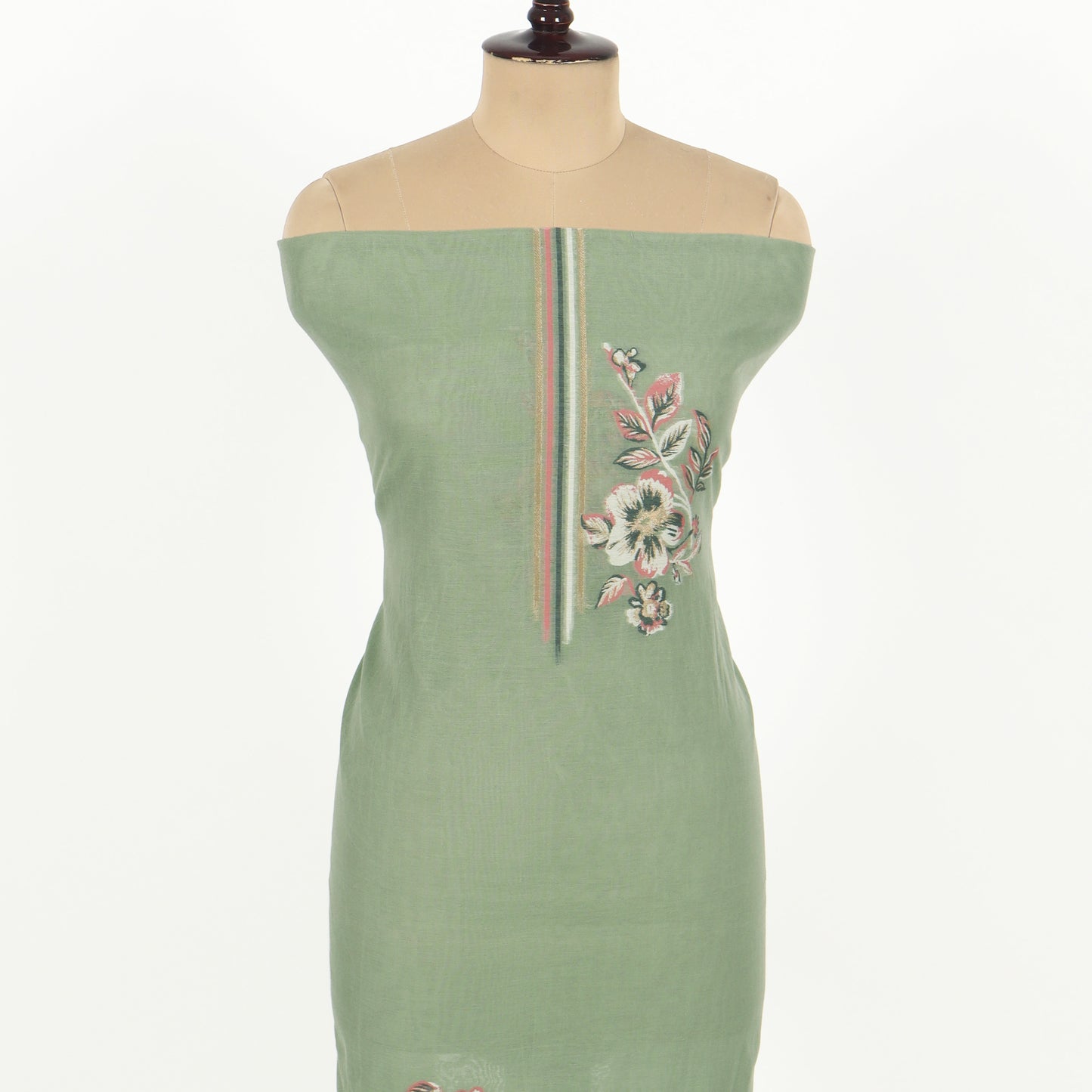 Unstitched Chanderi Suit Set