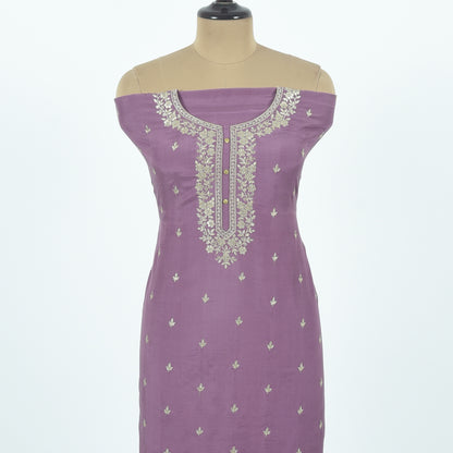 Unstitched Chanderi Suit Set