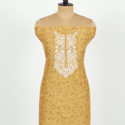 Unstitched Chanderi Suit Set