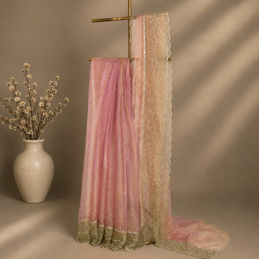 Elegant Puce Pink Saree