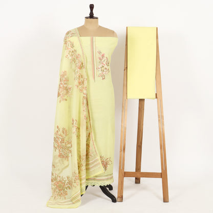 Unstitched Chanderi Suit Set