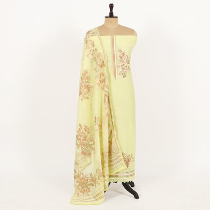 Unstitched Chanderi Suit Set