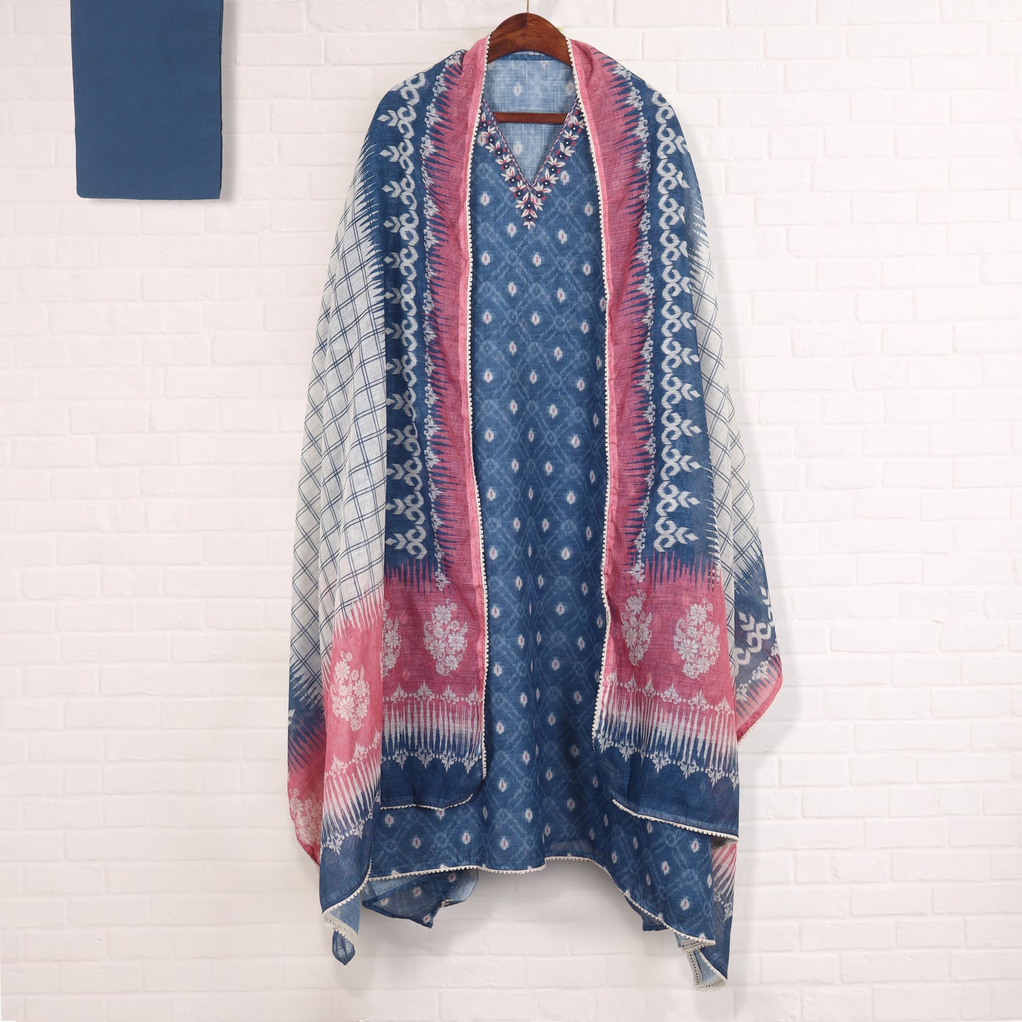 Semi Stitched Linen Suit