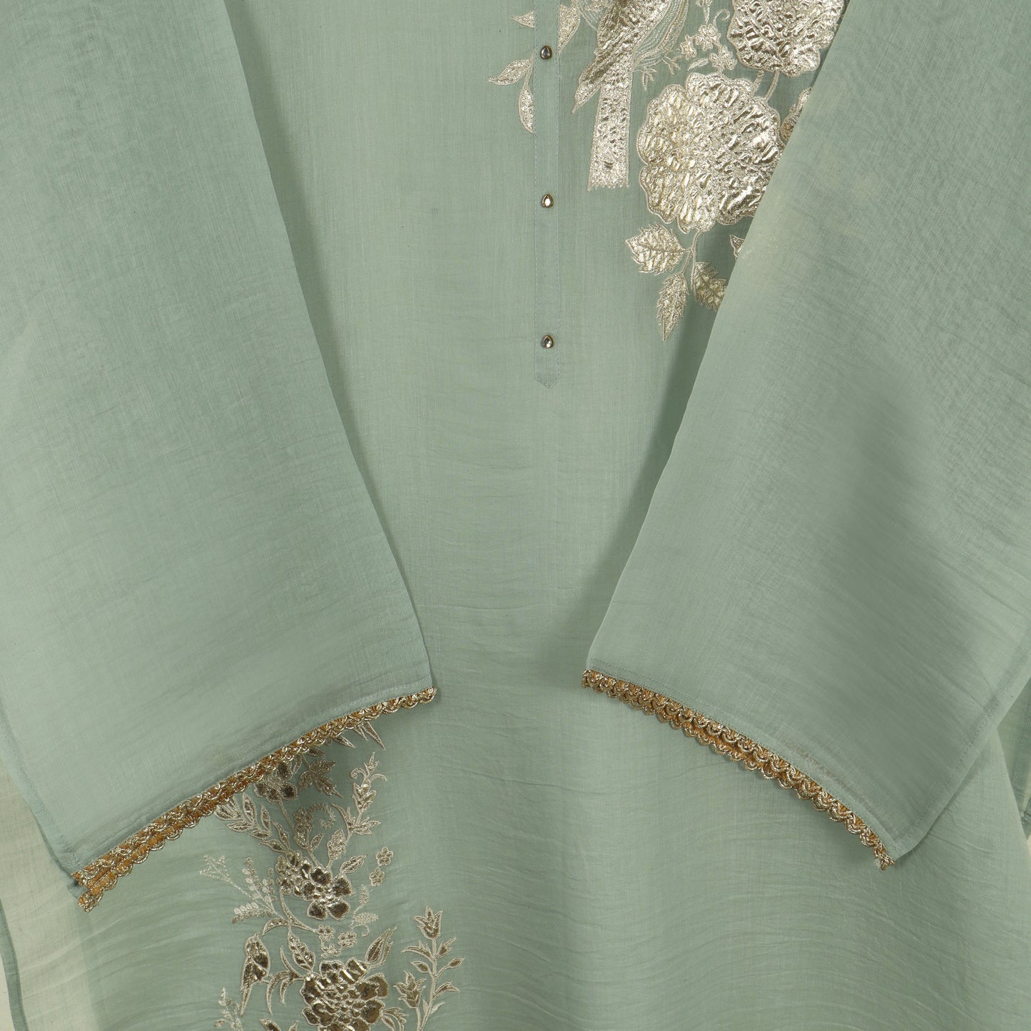 Semi Stitched Chanderi Suit