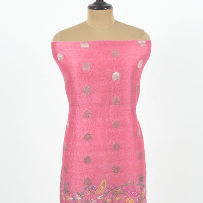 Unstitched Chanderi Suit Set