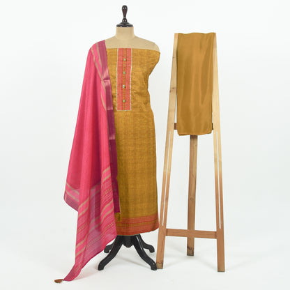 Unstitched Tussar Suit set