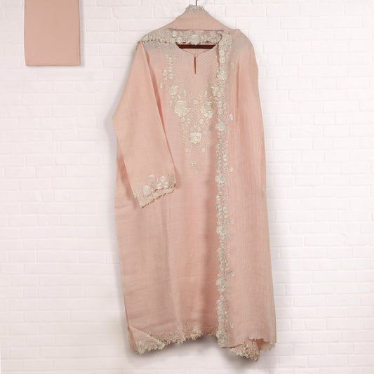 Semi Stitched Linen Suit