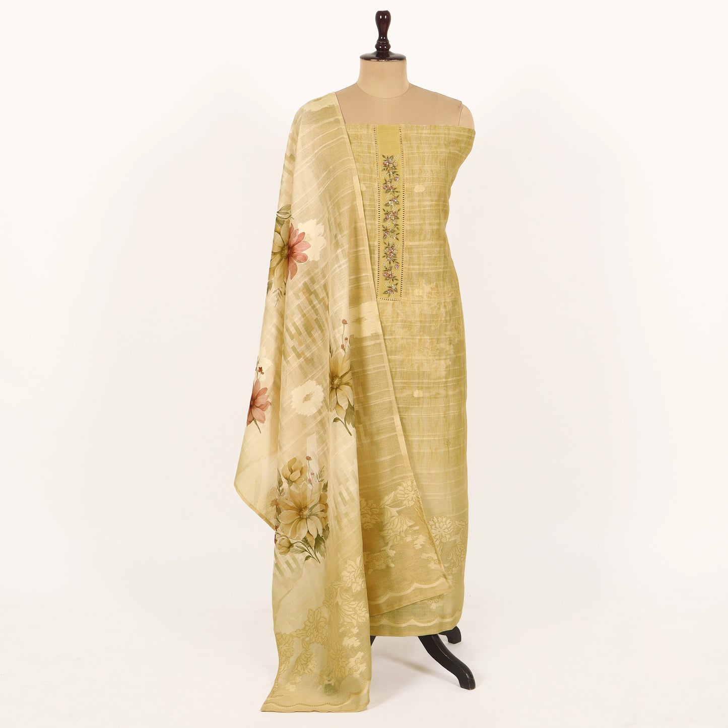 Unstitched Linen Suit Set