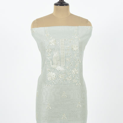 Unstitched Chanderi Suit Set