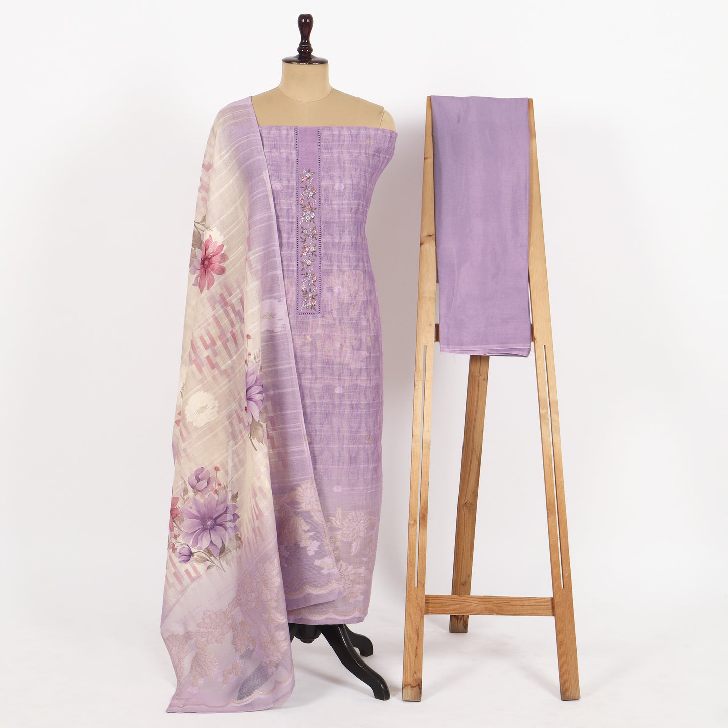 Unstitched Linen Suit Set