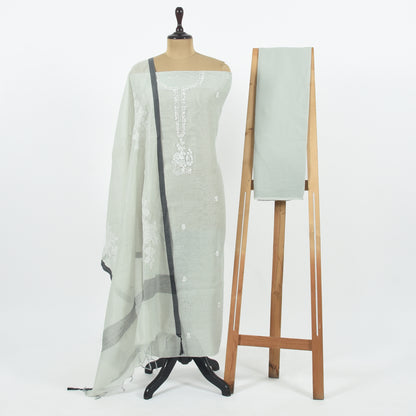 Unstitched Chanderi Suit Set