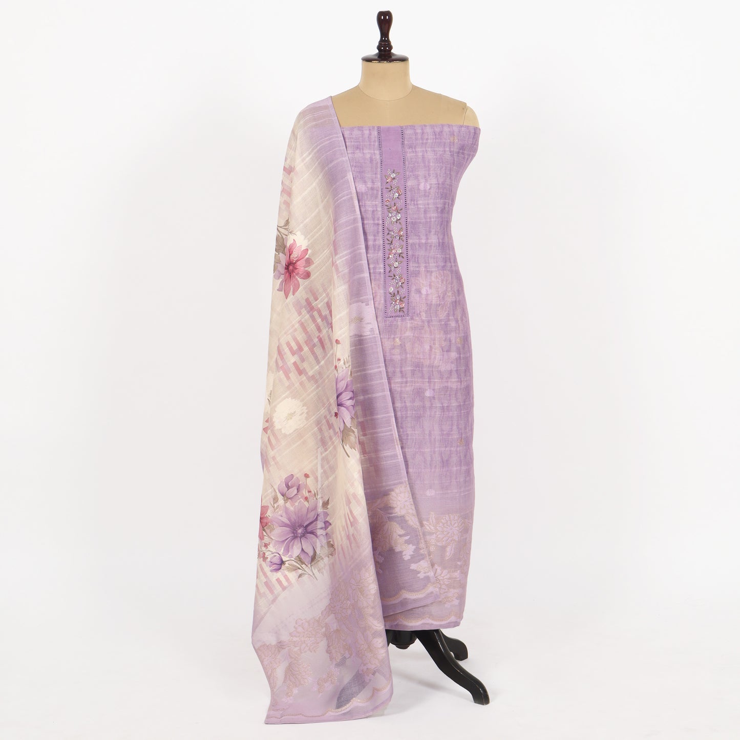 Unstitched Linen Suit Set