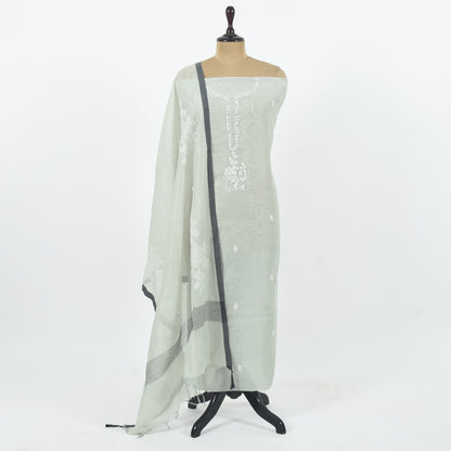 Unstitched Chanderi Suit Set