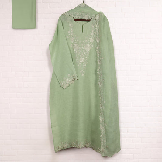 Semi Stitched Linen Suit