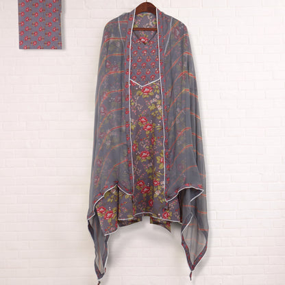 Semi Stitched Cotton Suit