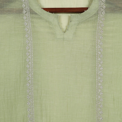 Semi Stitched Chanderi Suit