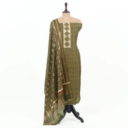 Unstitched Tussar Suit Set