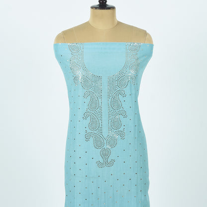 Unstitched Chanderi Suit Set