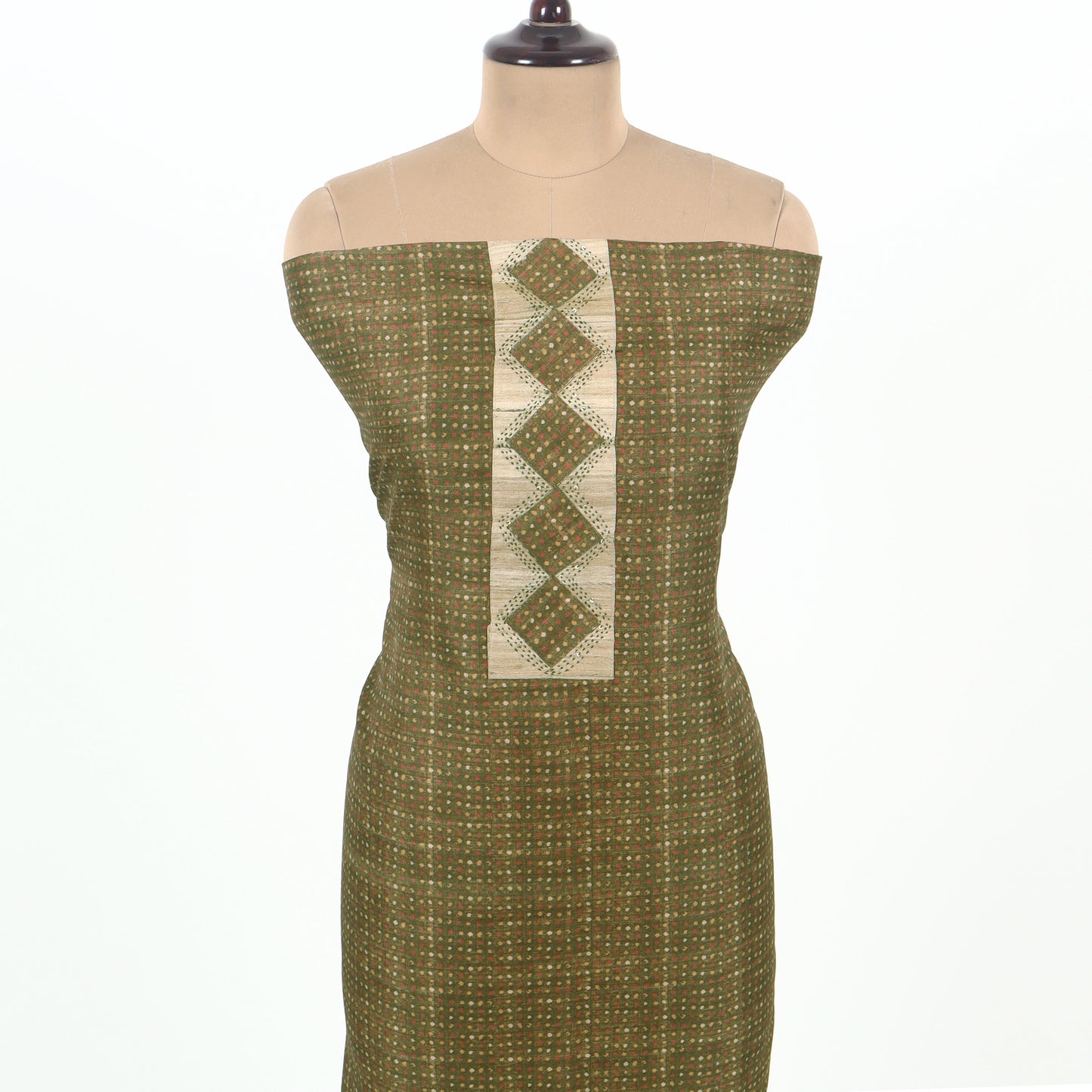 Unstitched Tussar Suit Set