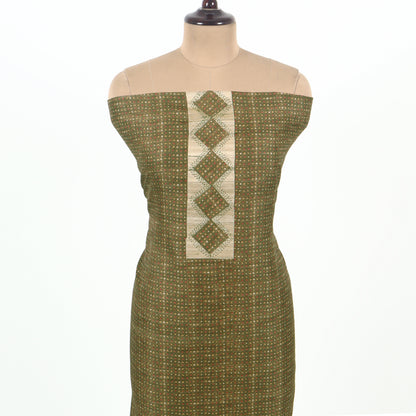 Unstitched Tussar Suit Set