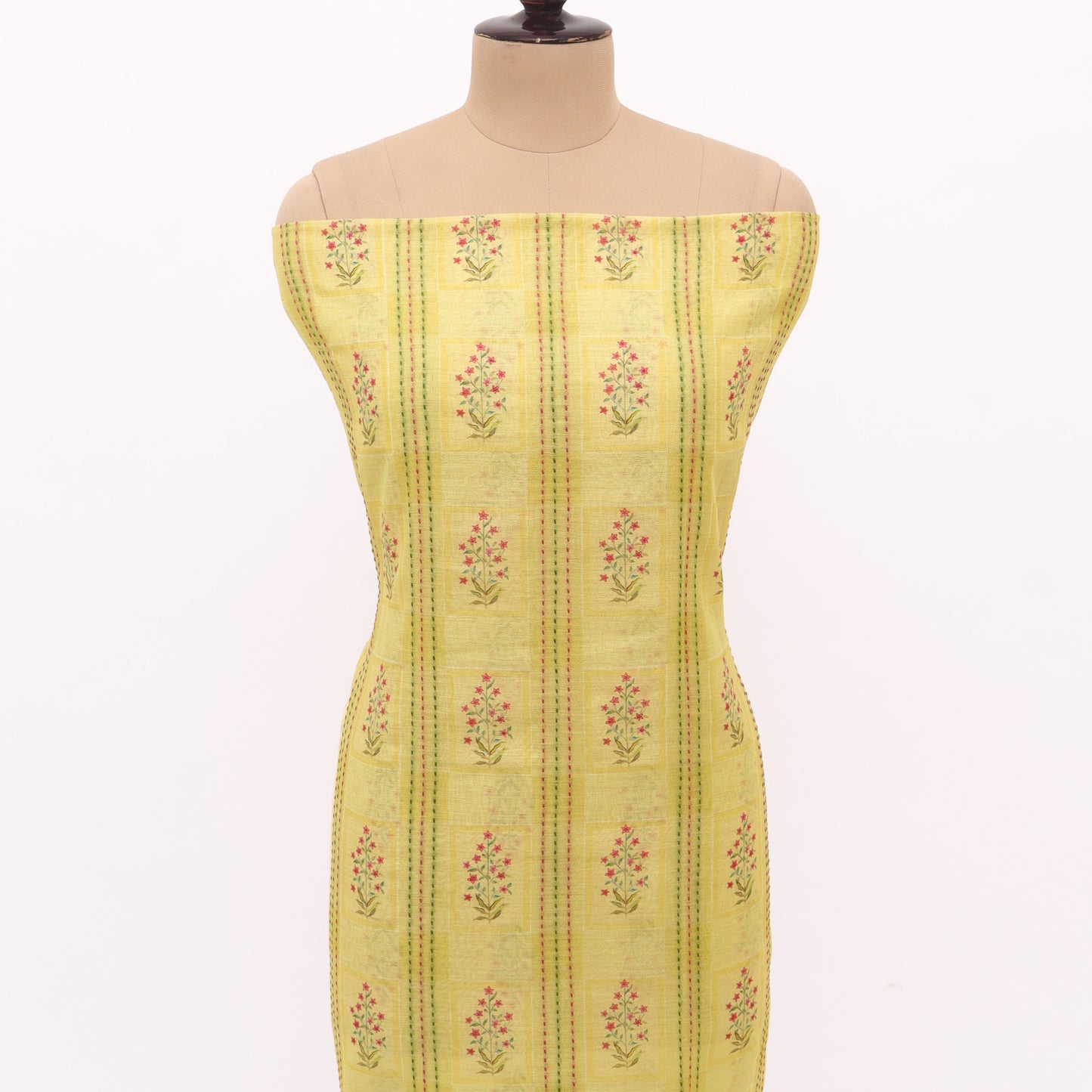 Unstitched Chanderi Suit Set